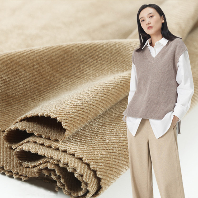 Medio-pondus Woolen Chenille Twill Fabric